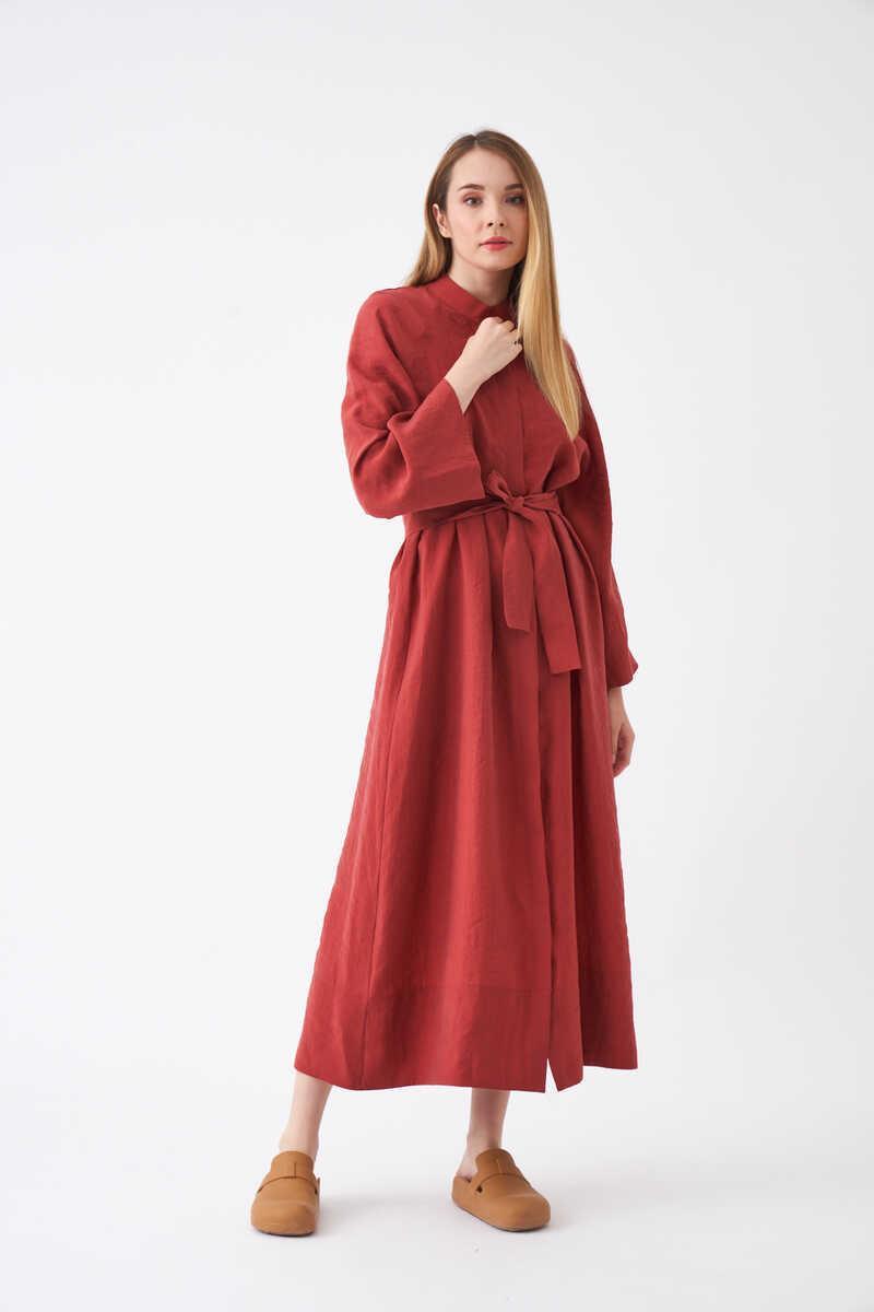 Ferace Model Elbise Gül Kurusu