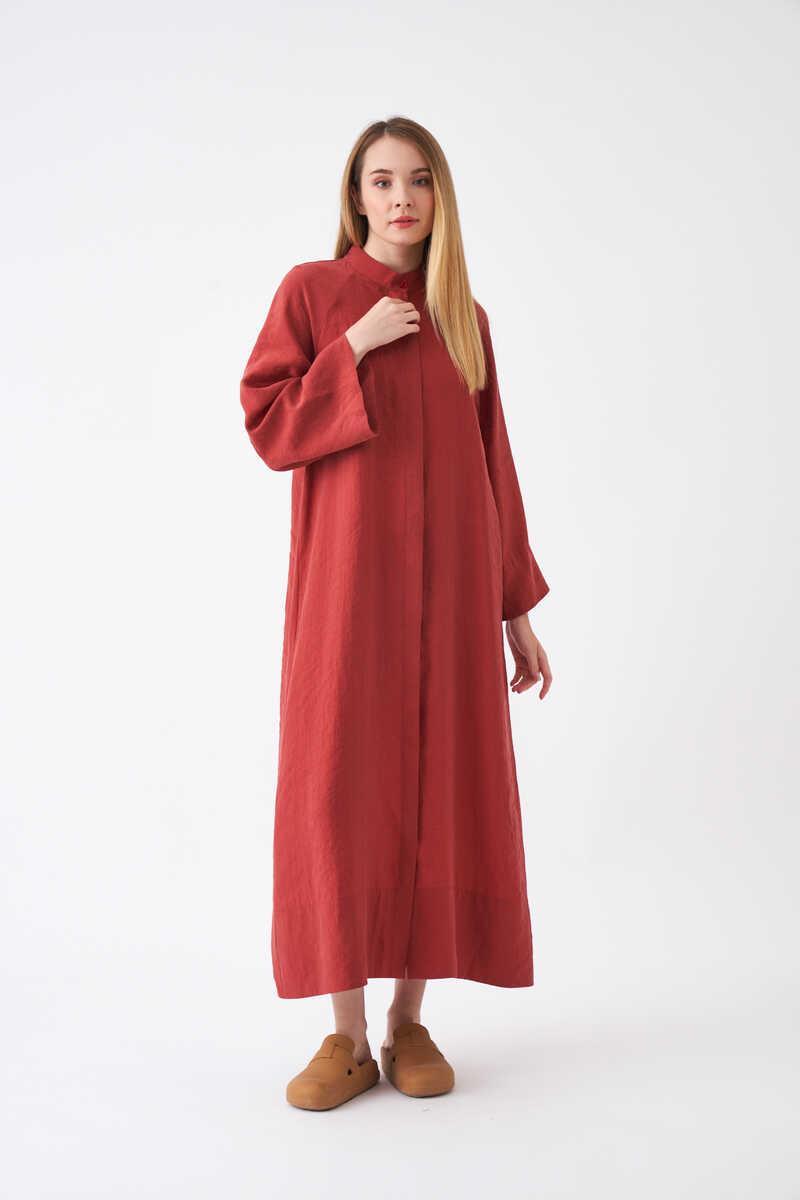 Ferace Model Elbise Gül Kurusu