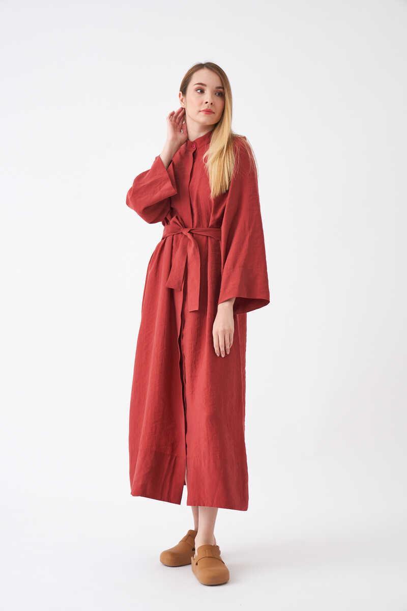 Ferace Model Elbise Gül Kurusu