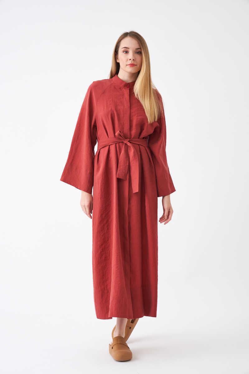 Ferace Model Elbise Gül Kurusu