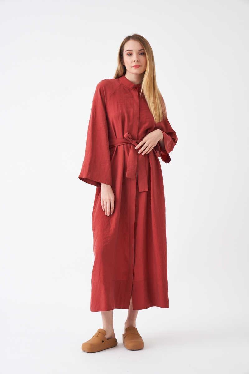 Ferace Model Elbise Gül Kurusu