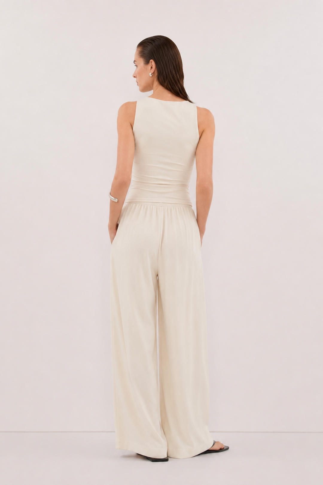 Flowa | Modal Bol Pantolon Ekru