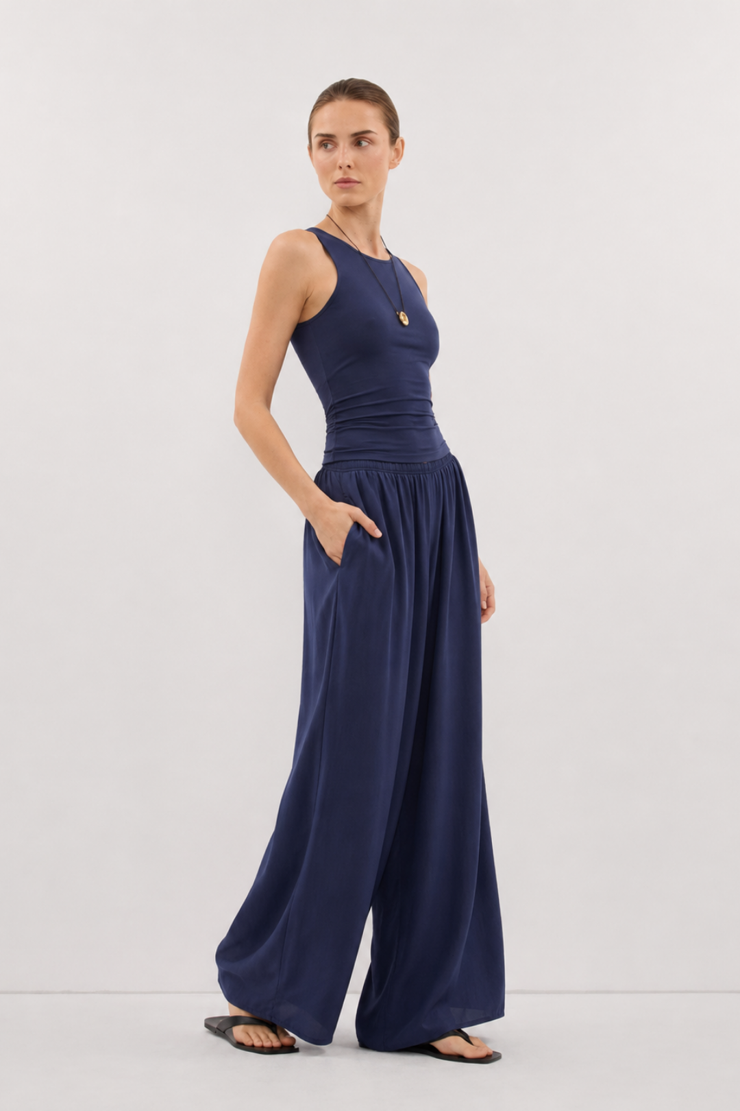 Flowa | Modal Bol Pantolon İndigo