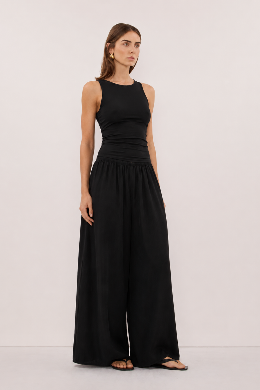 Flowa | Modal Bol Pantolon Siyah