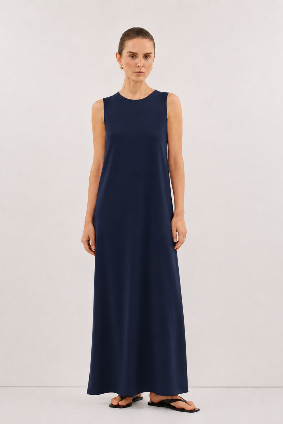 LUNEA | Modal Elbise Askılı Lacivert