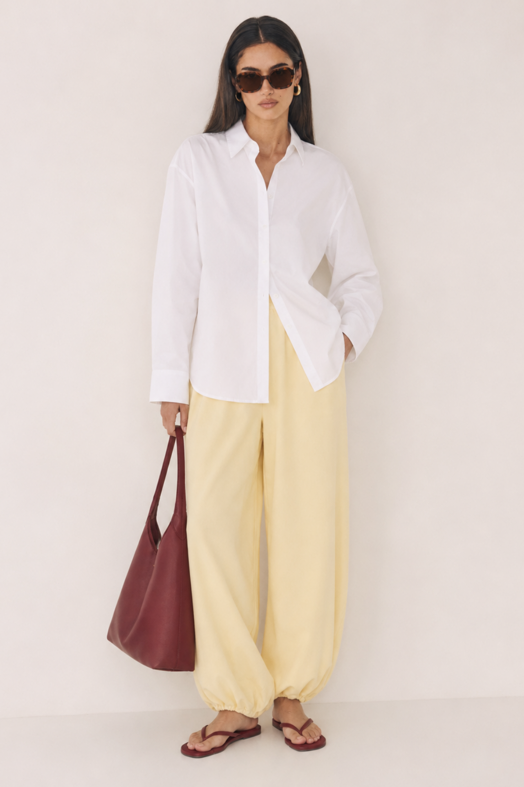 MAREA | Rahat Kesim Şalvar Pantolon Butter Yellow
