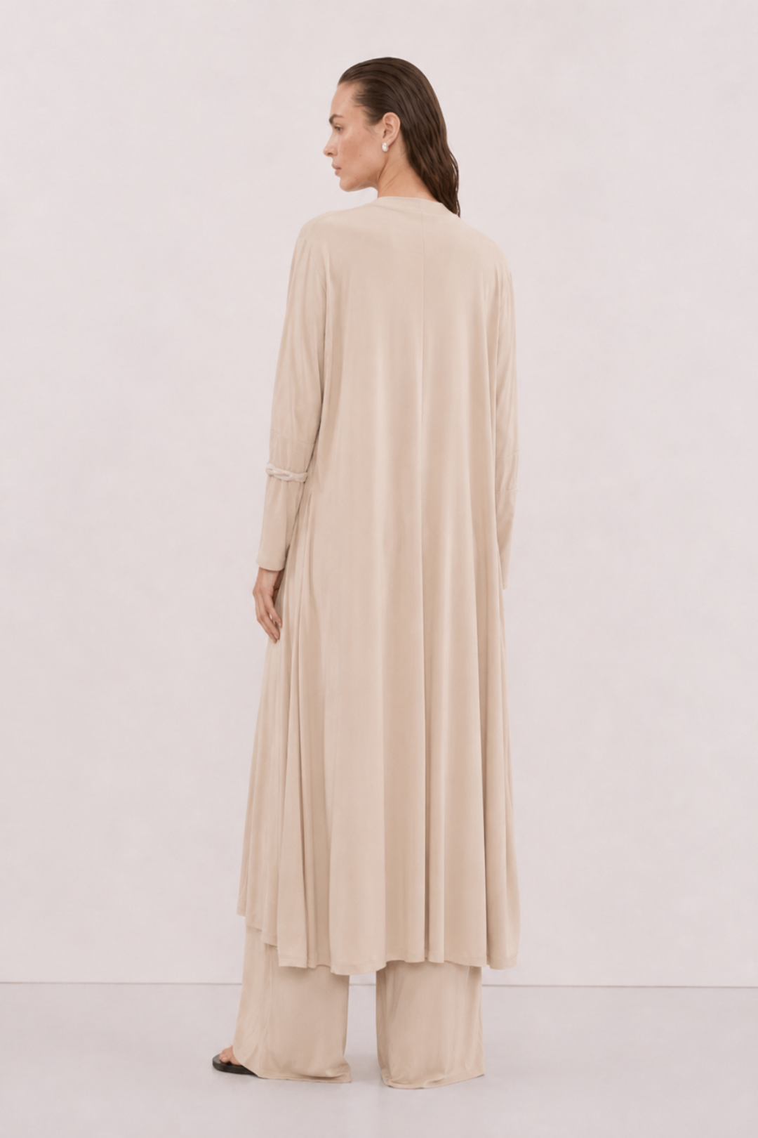 Relaxia | 3 lü Kimono Pantolon Tişört Takım Kum Beji