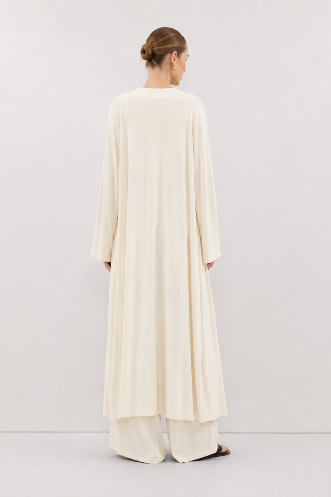 Relaxia | 3 lü Kimono Pantolon Tişört Takım Ekru