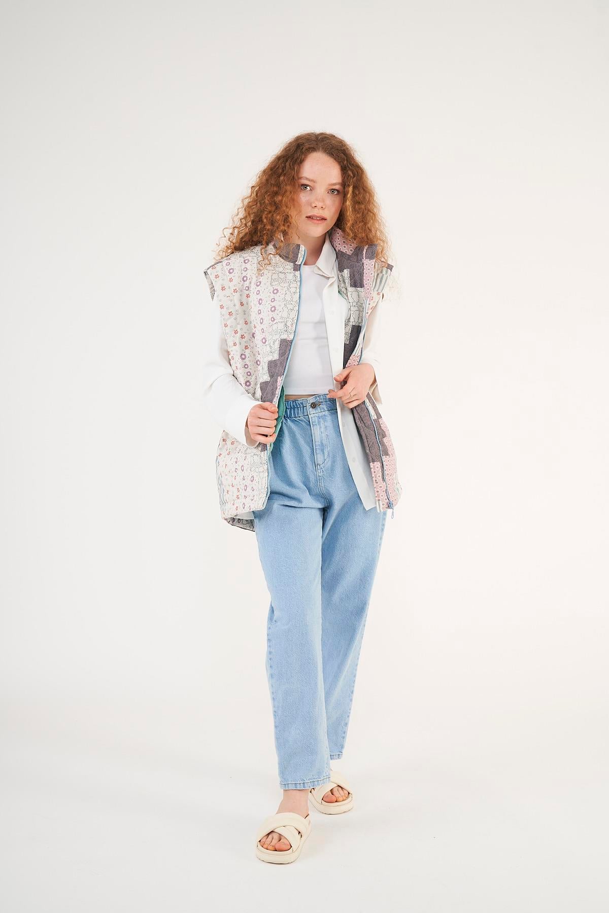 Slouchy Jean Buz Mavi