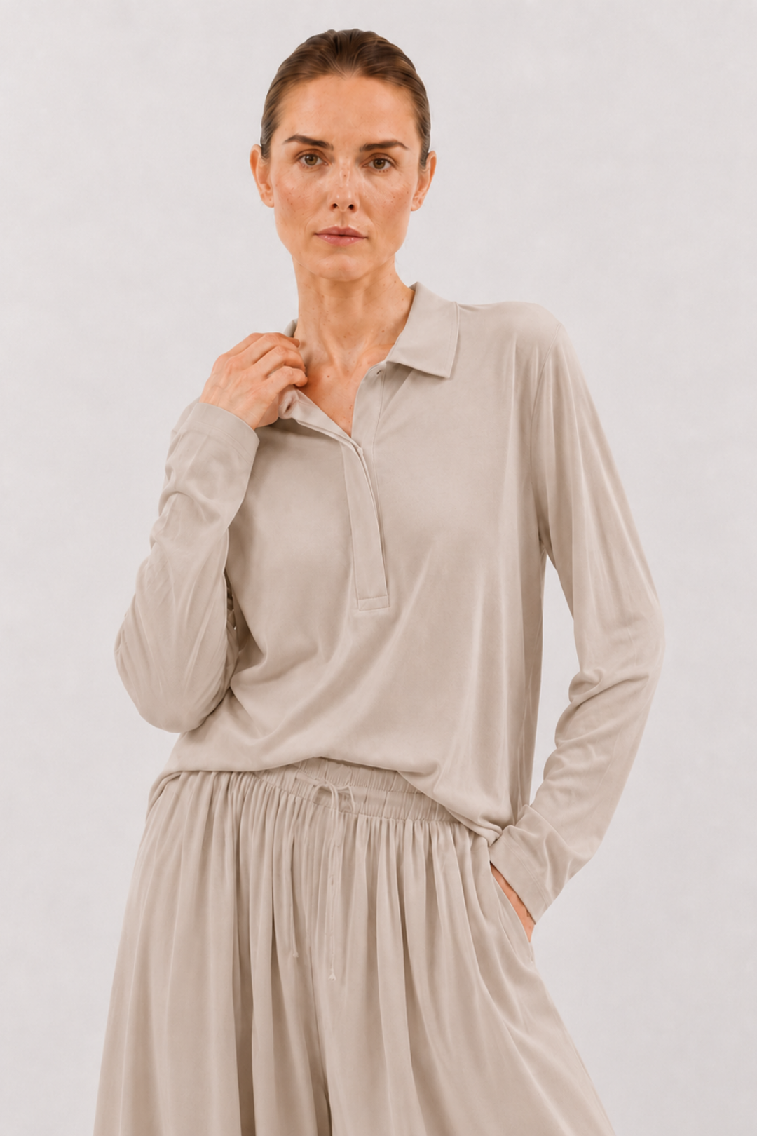 SOI | Polo Yaka T-Shirt Bej