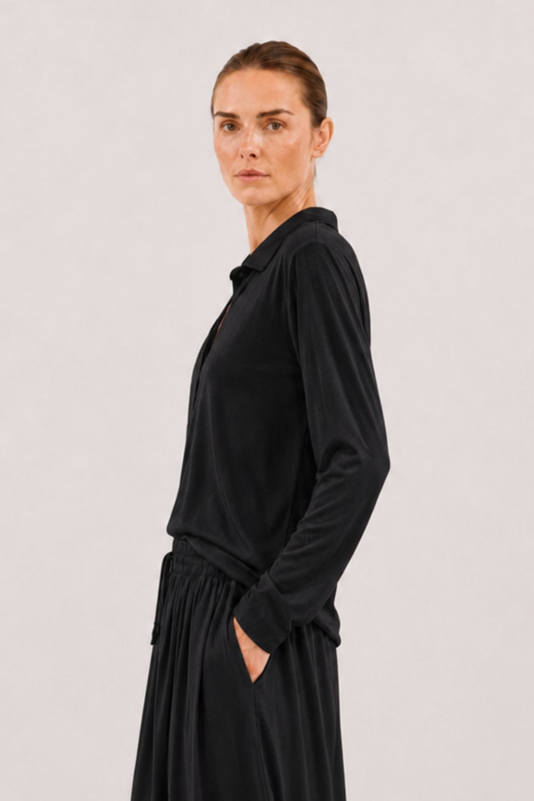 SOI | Polo Yaka T-Shirt Siyah