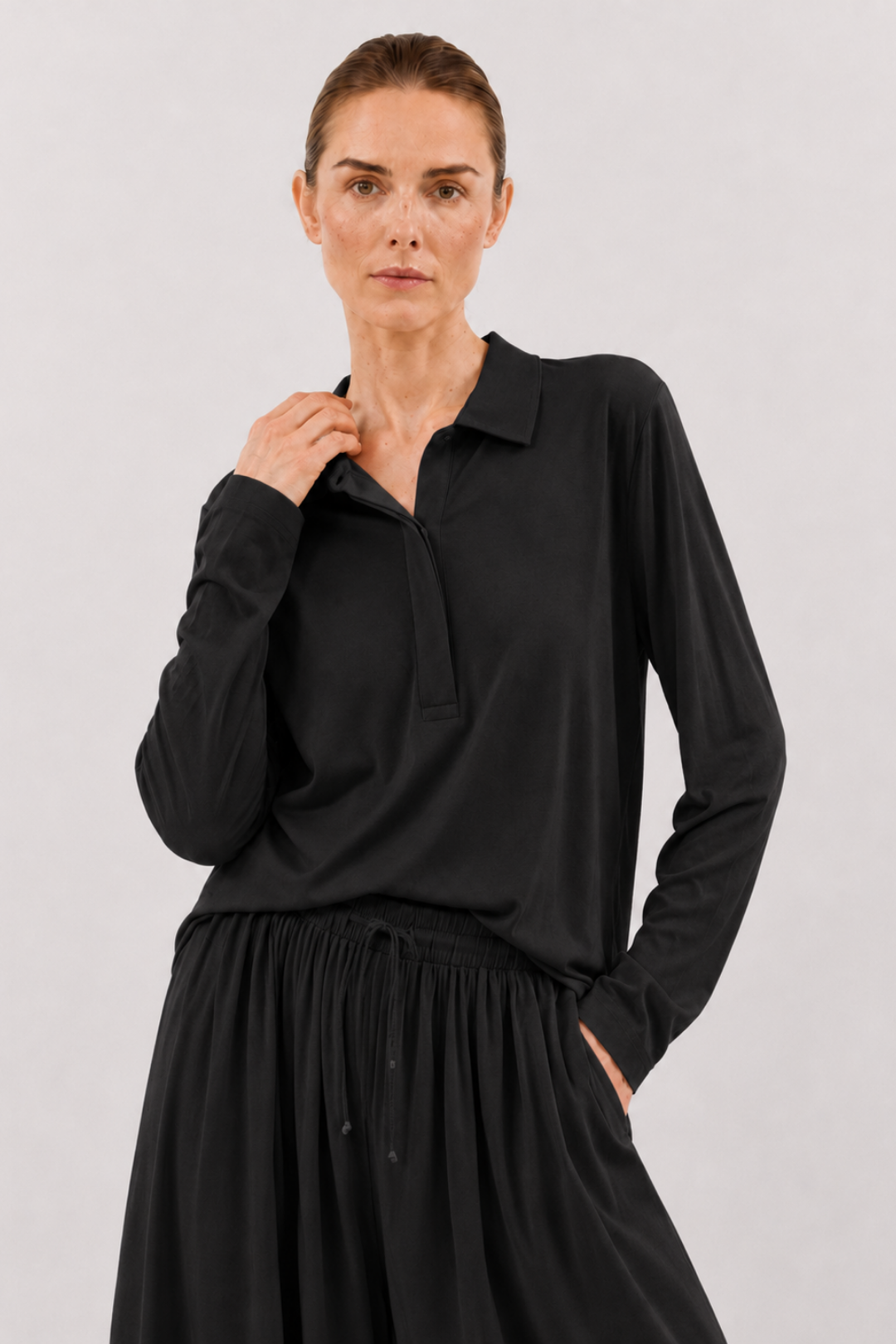 SOI | Polo Yaka T-Shirt Siyah