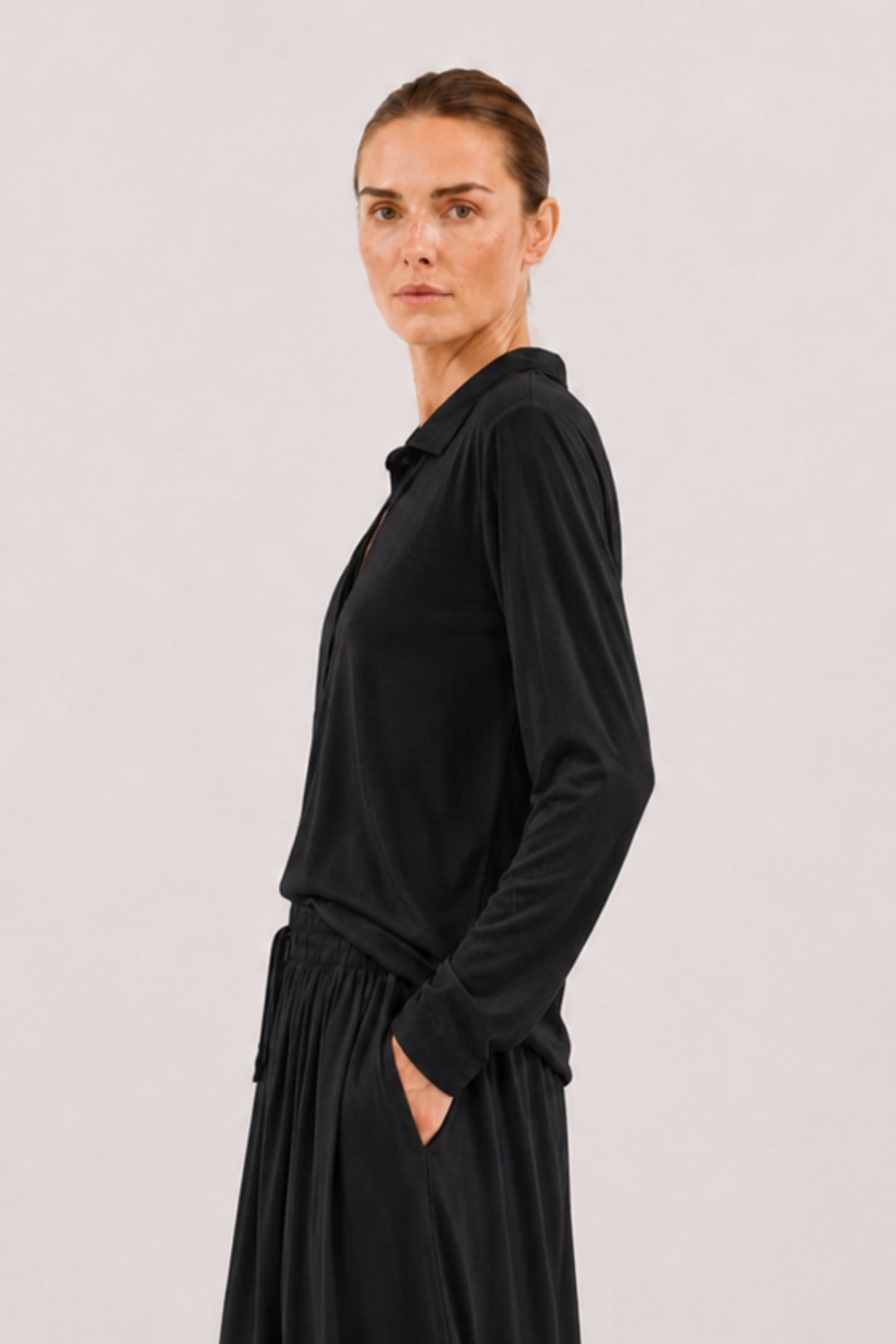 SOI | Polo Yaka T-Shirt Siyah