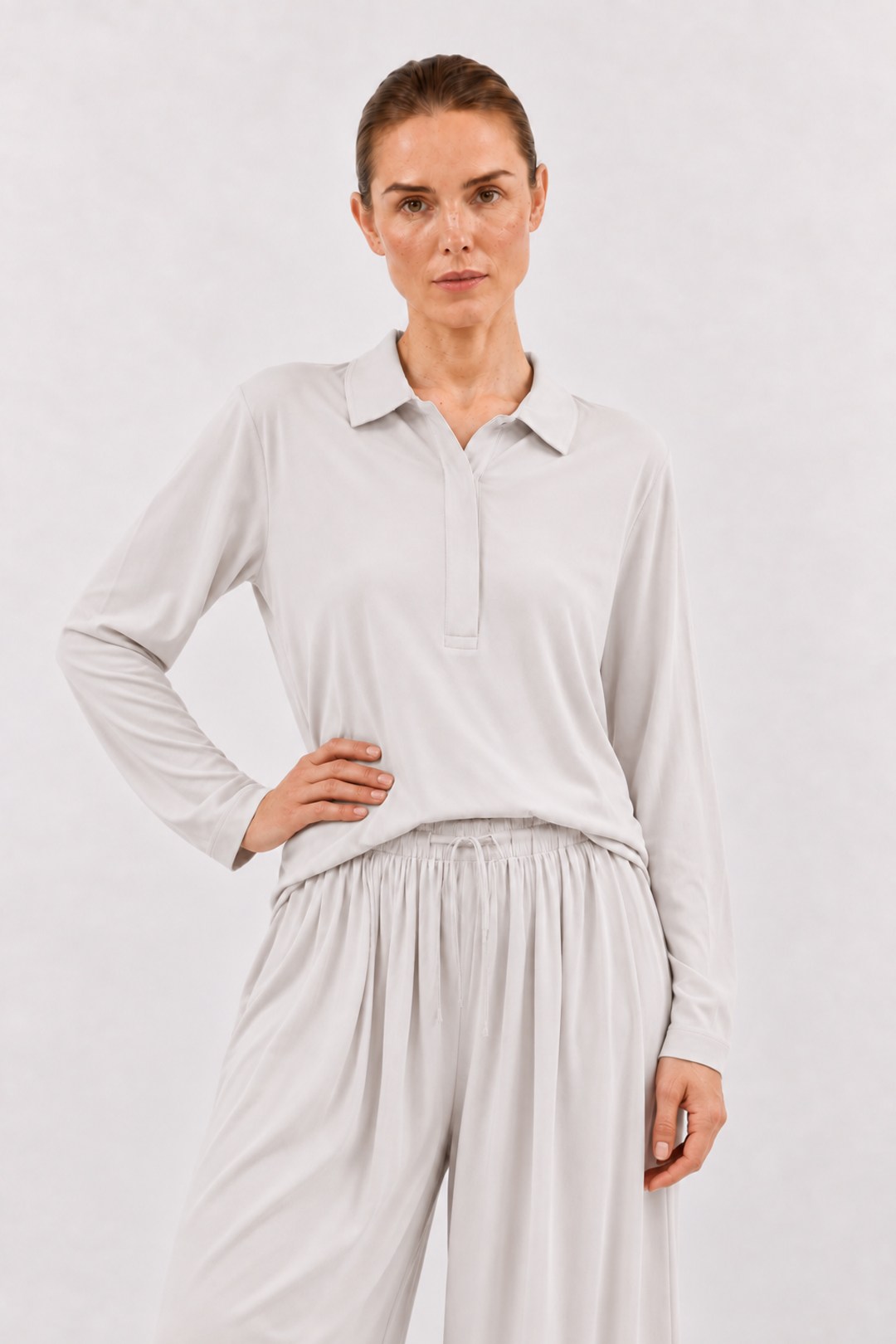 SOI | Polo Yaka T-Shirt Taş Gri