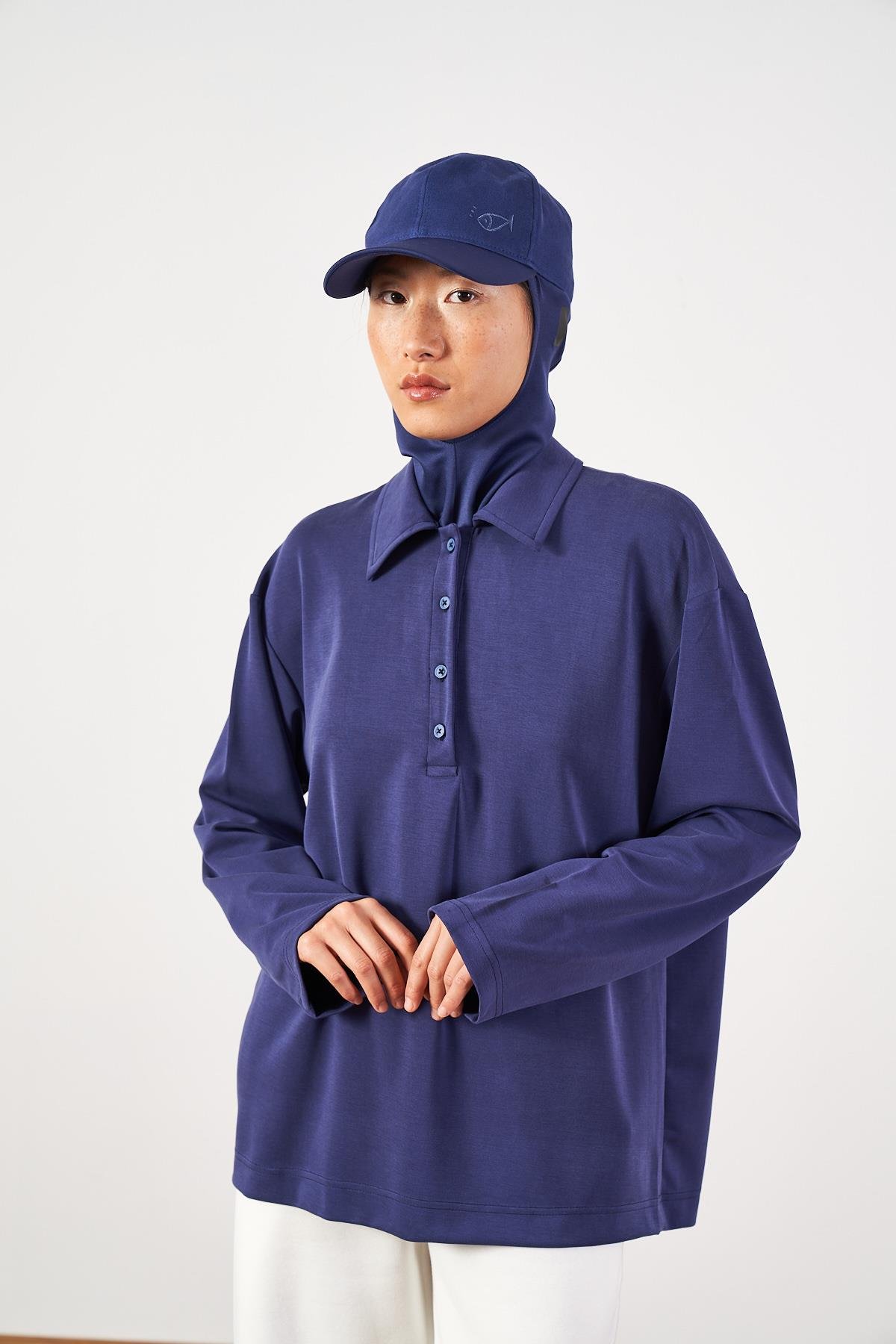 Sportif Polo Yaka T-shırt Lacivert