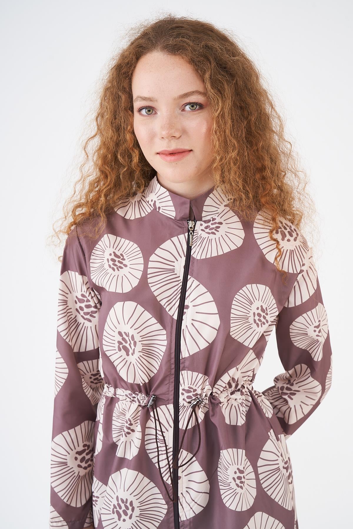 Stopper Pervane Pattern Covered Swimsuit Brownrengi