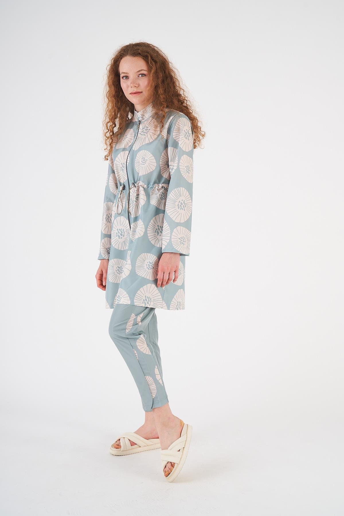 Stopper Pervane Pattern Covered Swimsuit Mint
