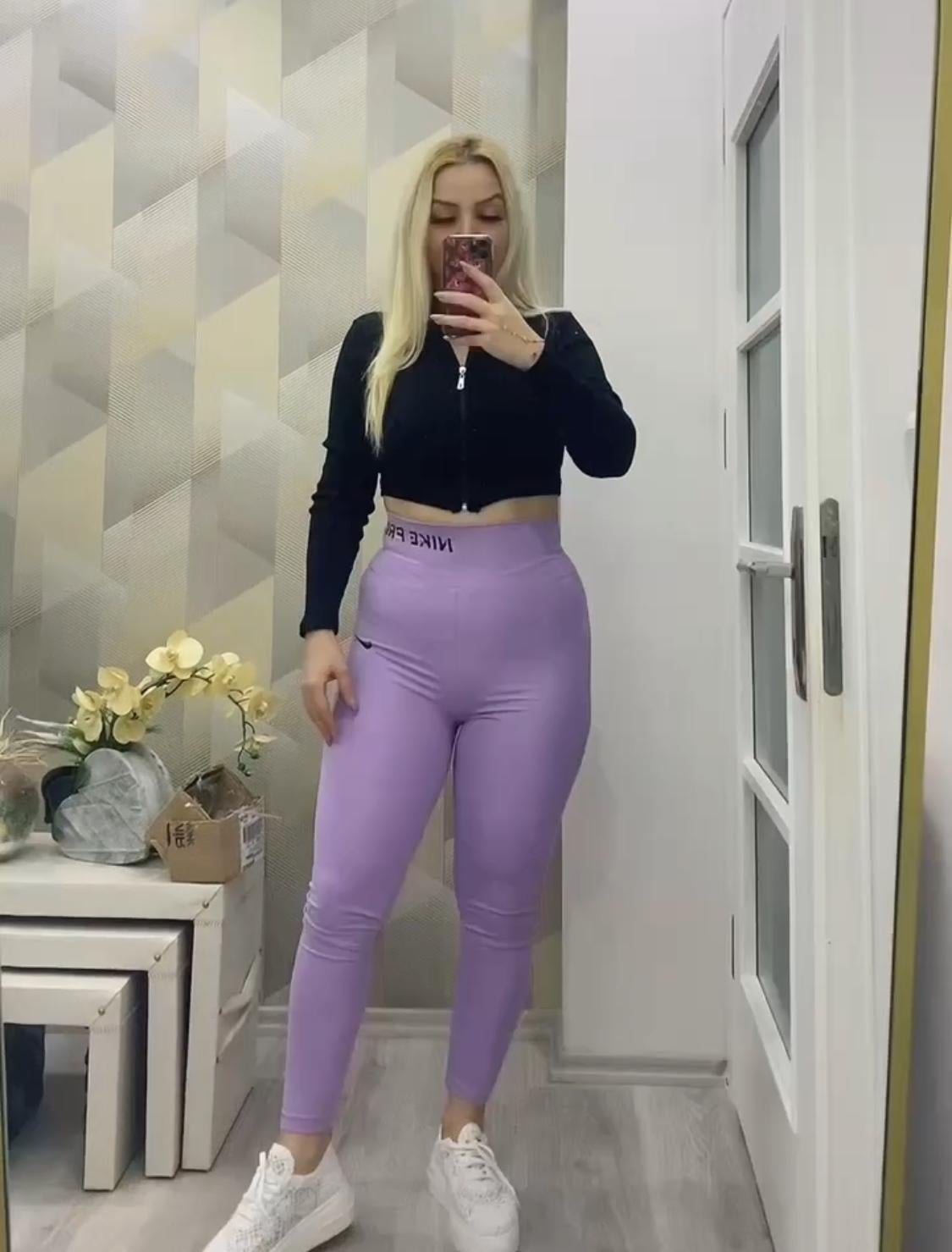 Nıke Pro Tayt Lila