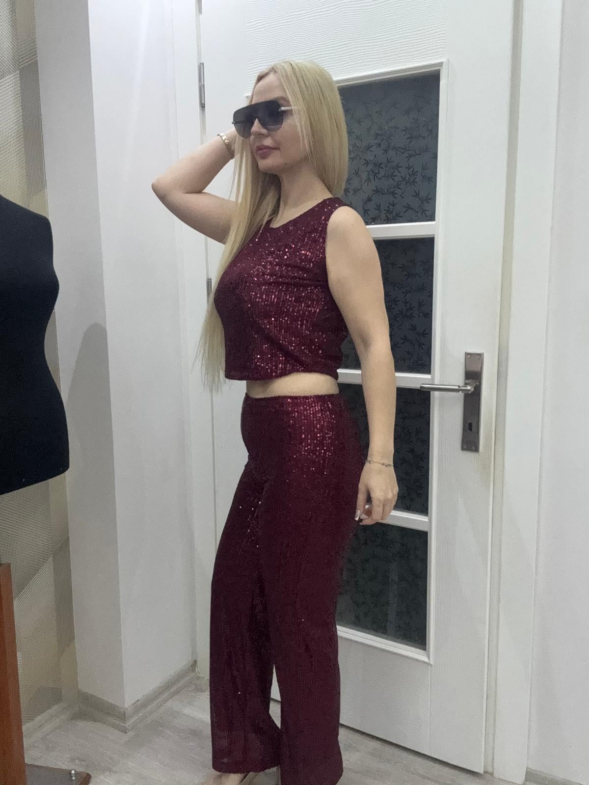 Pul Payet İkili Takım Bordo