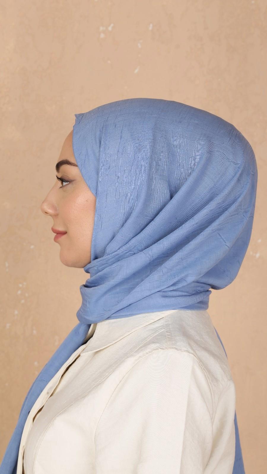 Bambu Kraş Şal Açık Mavi-41