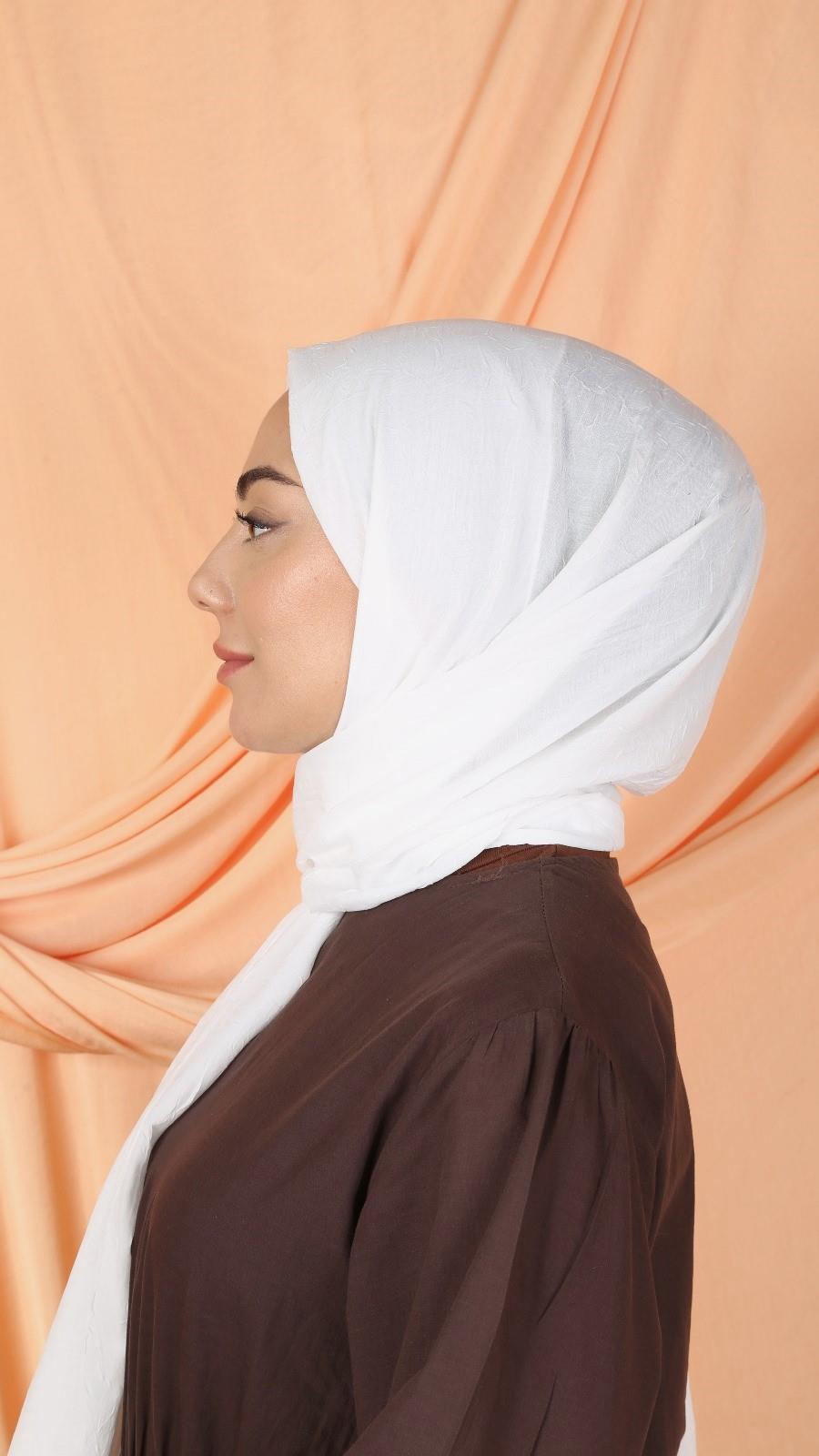 Bambu Kraş Şal Beyaz-24