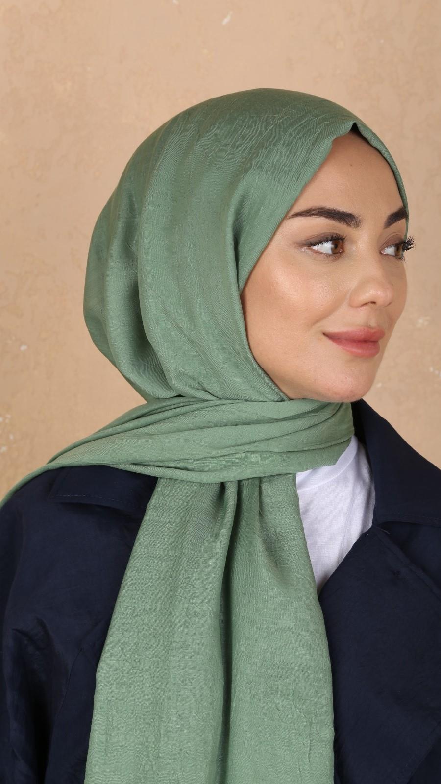 Bambu Kraş Şal Çam Yeşili-12