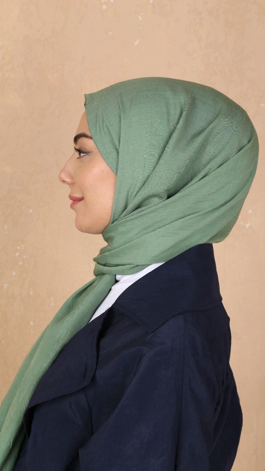 Bambu Kraş Şal Çam Yeşili-12