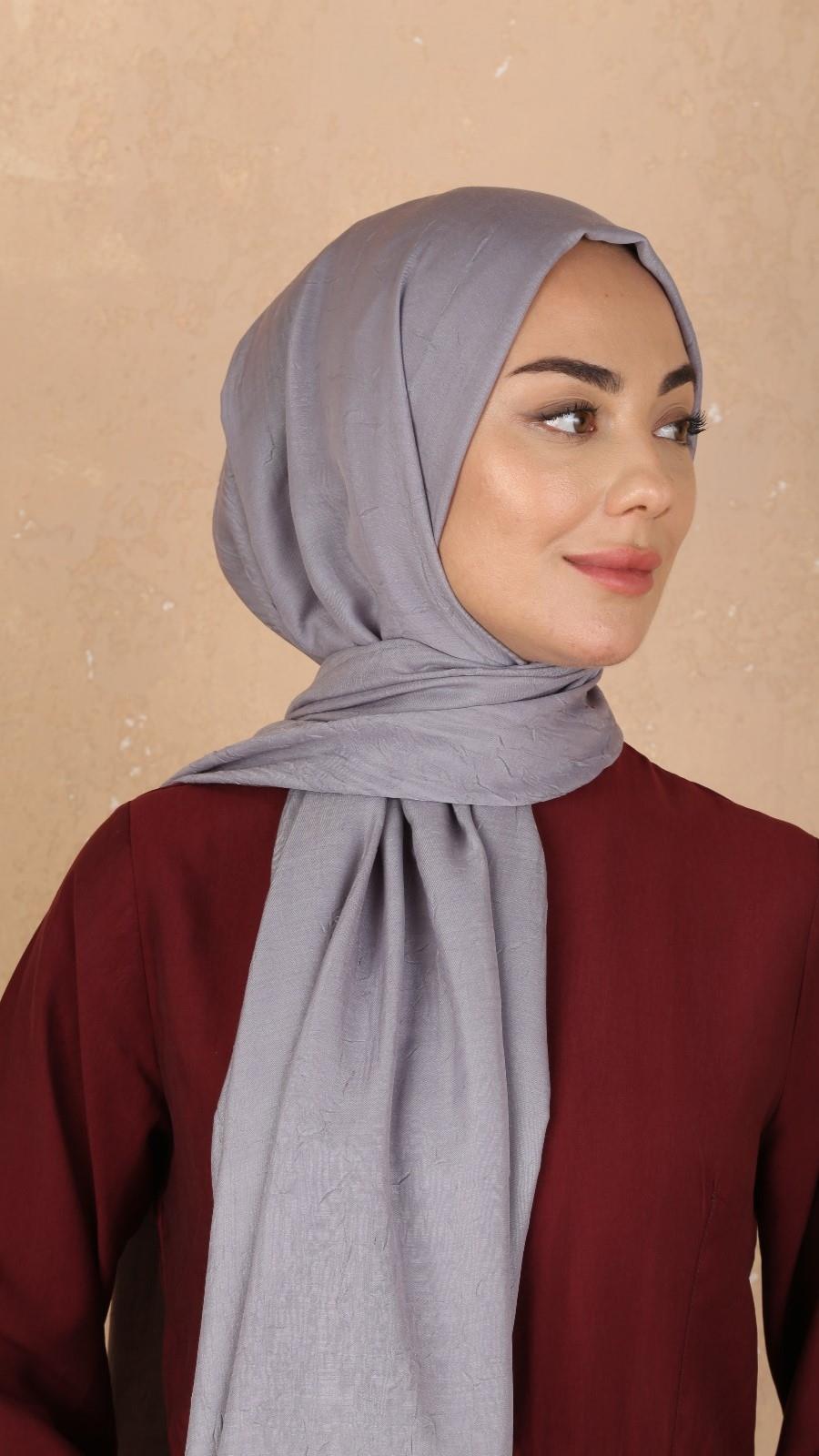 Bambu Kraş Şal Gri-22