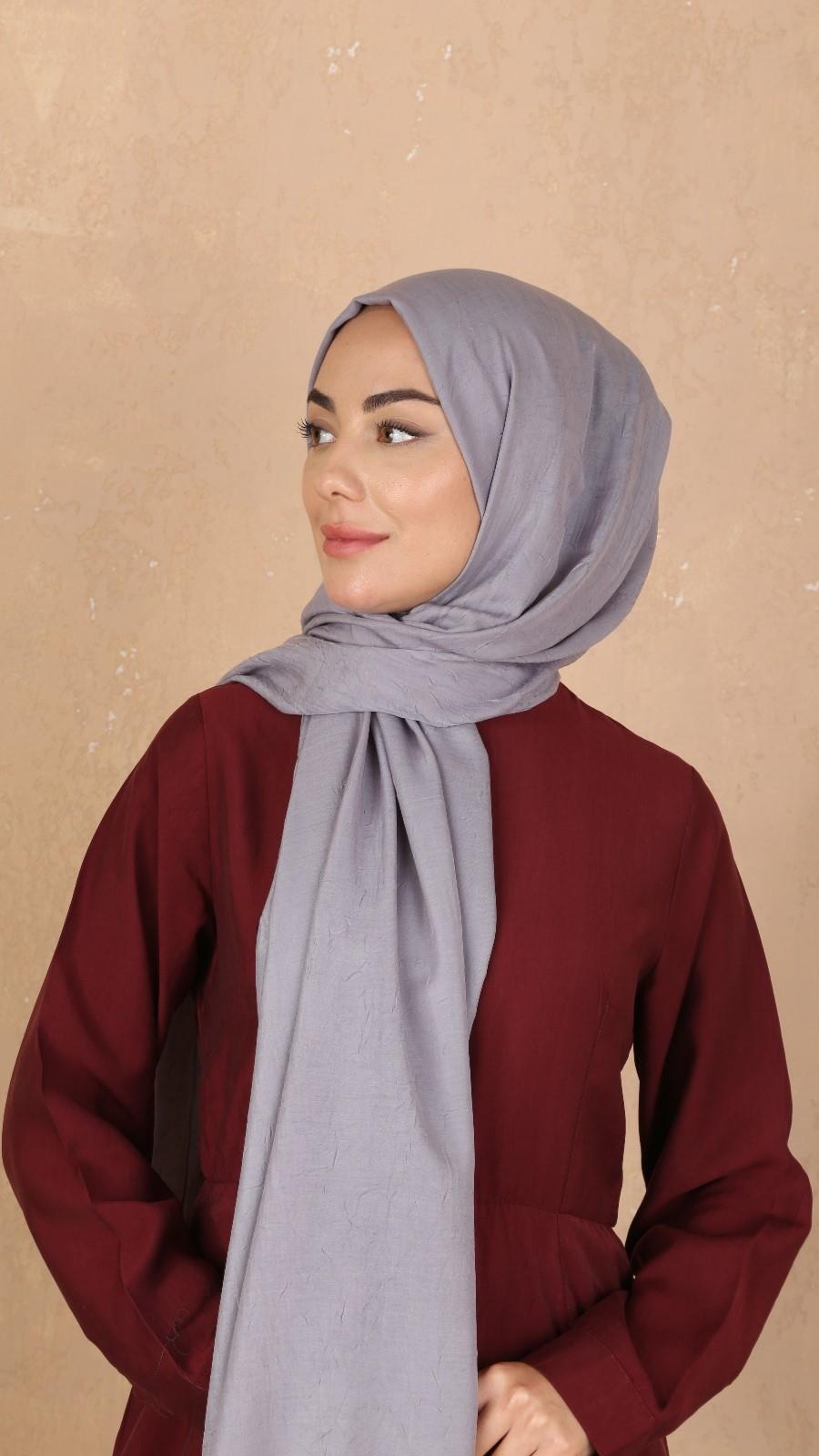 Bambu Kraş Şal Gri-22