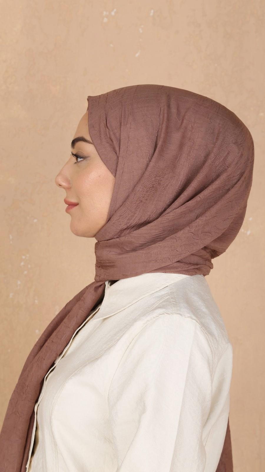 Bambu Kraş Şal Gül Kurusu-13