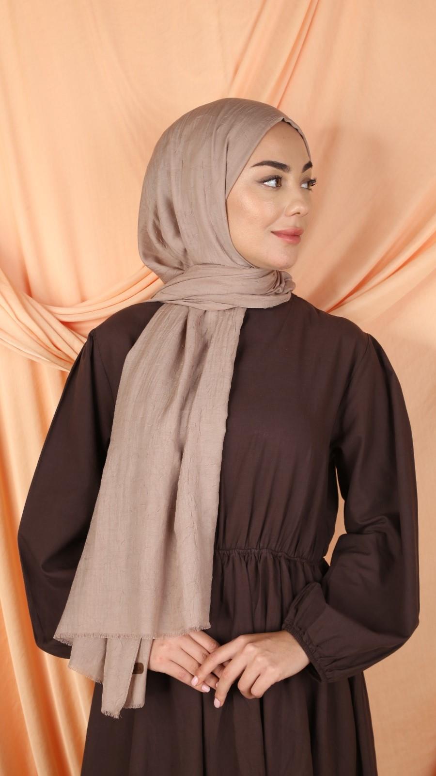 Bambu Kraş Şal Gül Kurusu-7