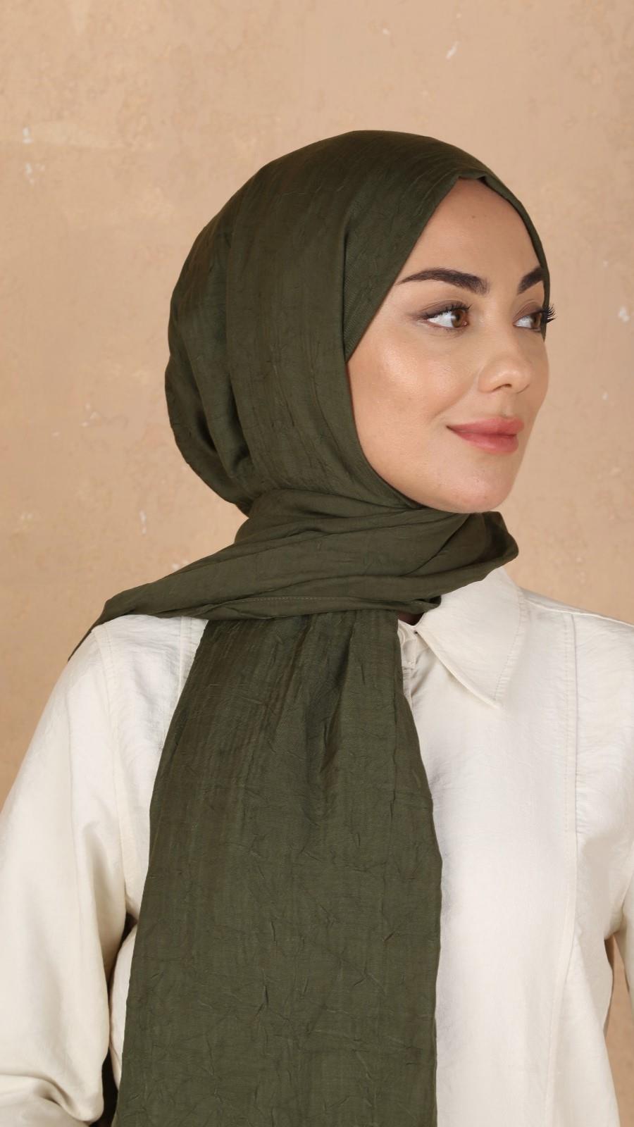 Bambu Kraş Şal Haki Yeşili-10