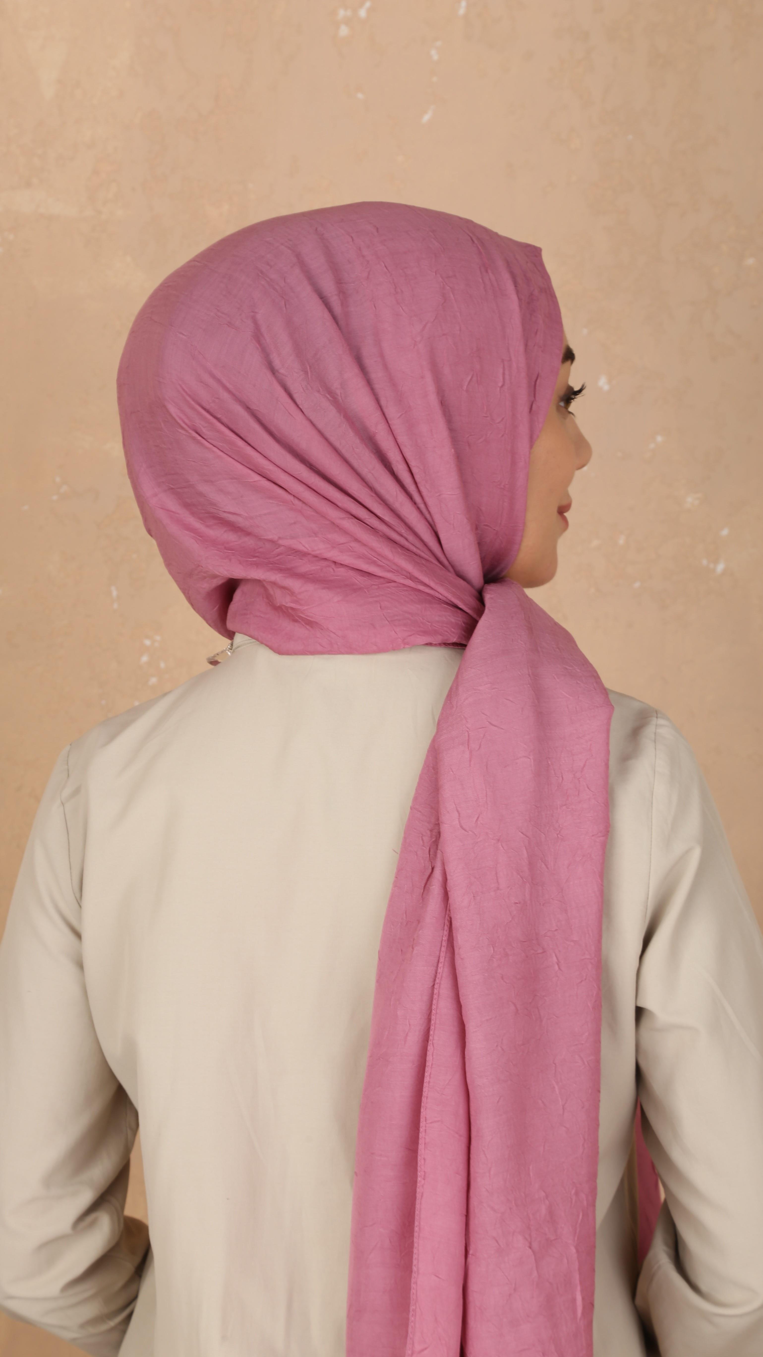 Bambu Kraş Şal Koyu Pembe-31