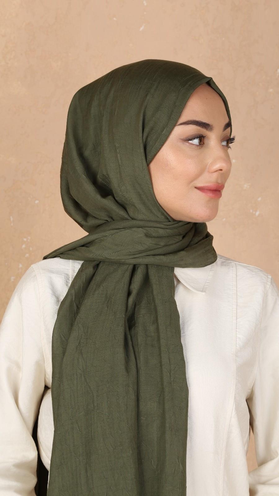 Bambu Kraş Şal Koyu Yeşil-11