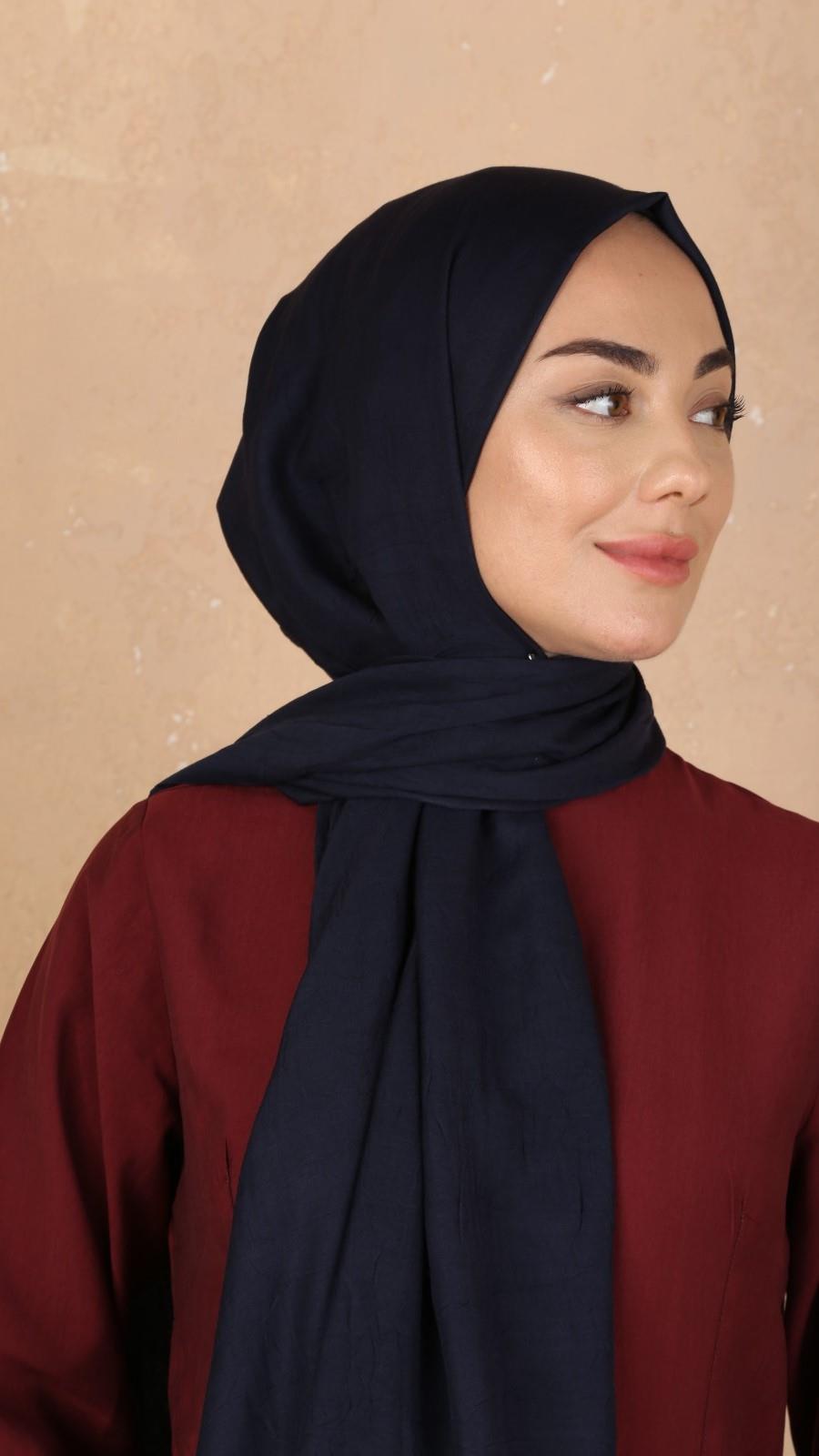 Bambu Kraş Şal Lacivert-44