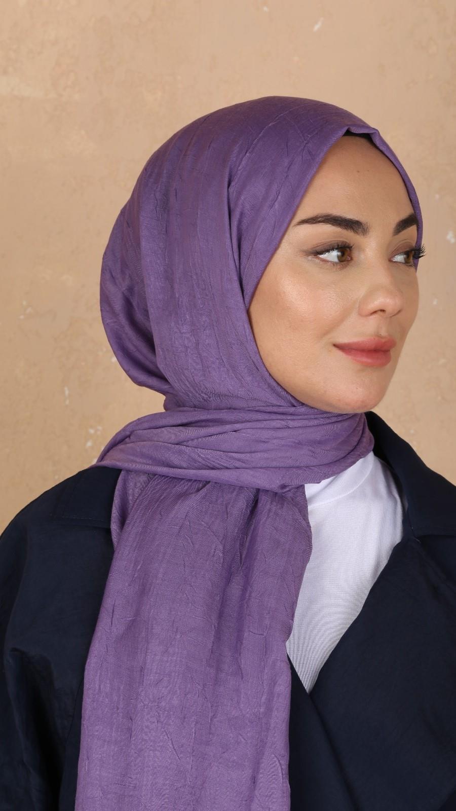 Bambu Kraş Şal Lavanta-35