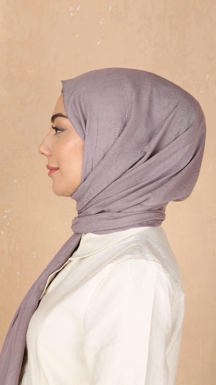 Bambu Kraş Şal Leylak-33