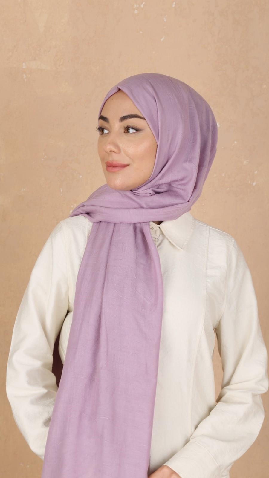 Bambu Kraş Şal Lila-34