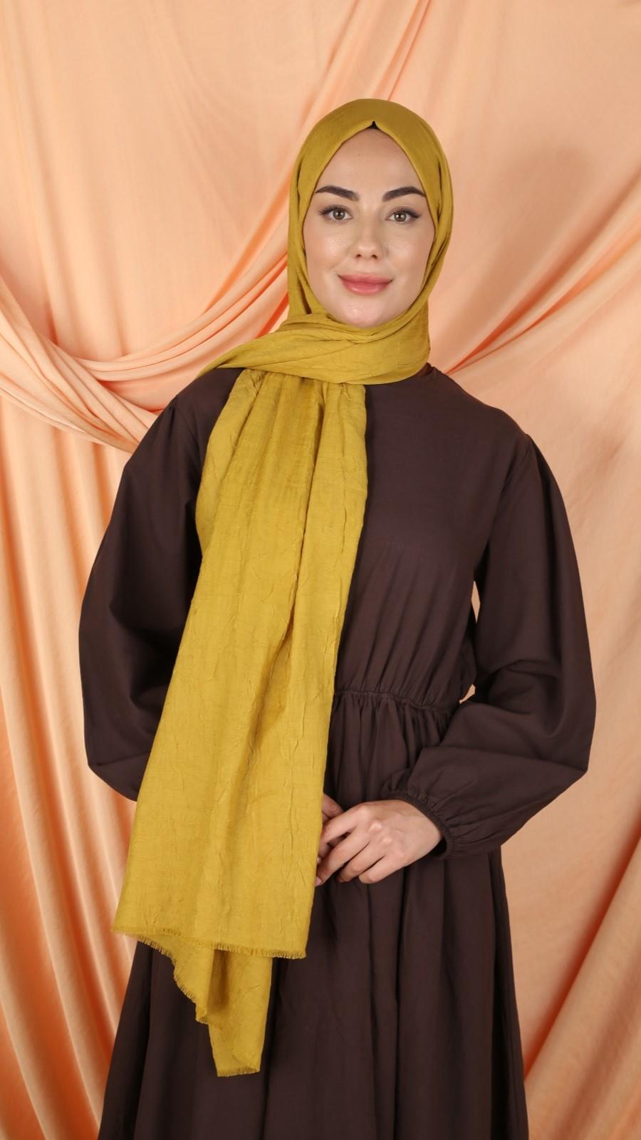 Bambu Kraş Şal Mavi-1