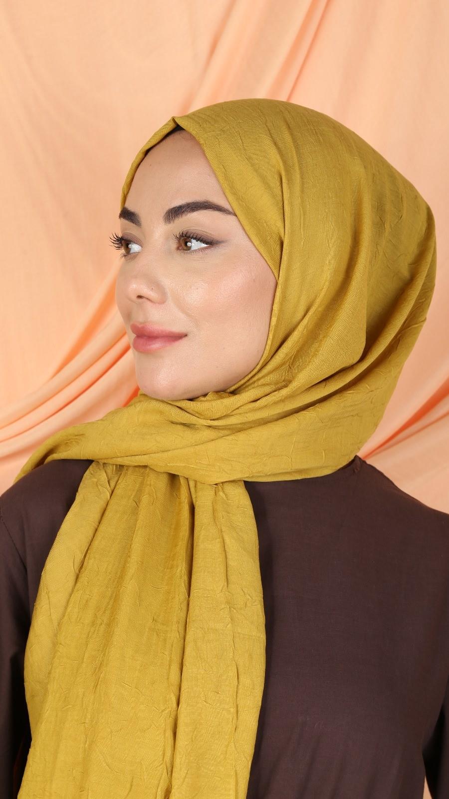 Bambu Kraş Şal Mavi-1