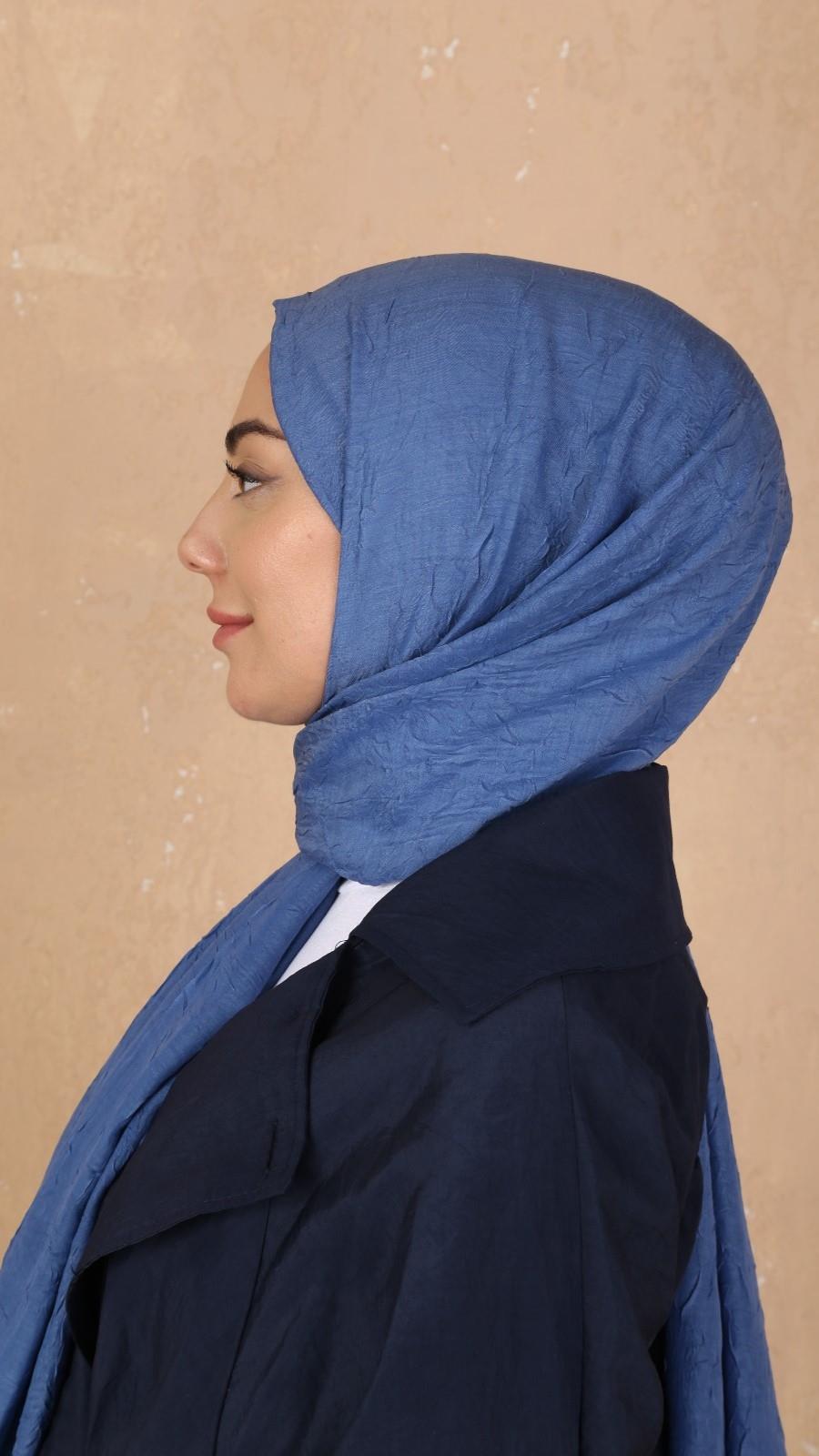 Bambu Kraş Şal Mavi-40