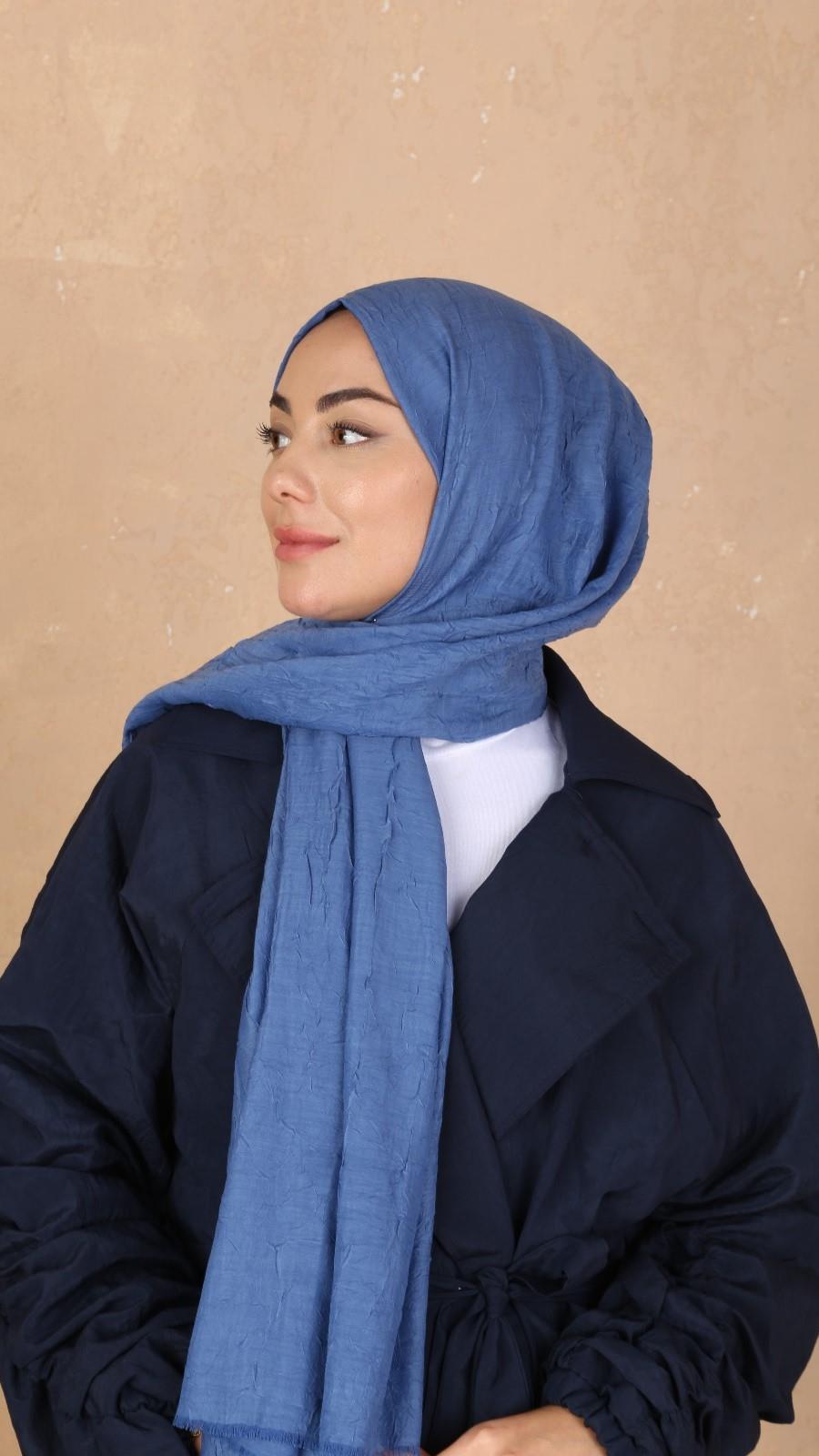 Bambu Kraş Şal Mavi-40