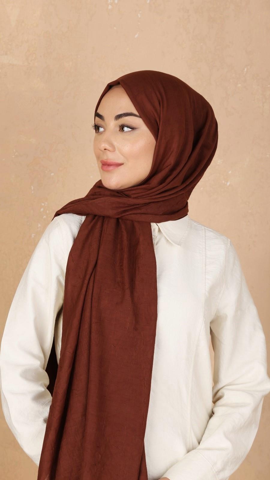 Bambu Kraş Şal Pudra Acı Kahve-3