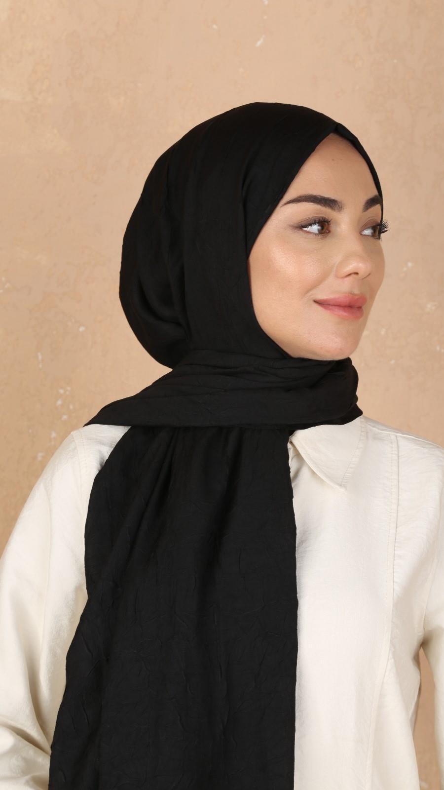 Bambu Kraş Şal Siyah-43