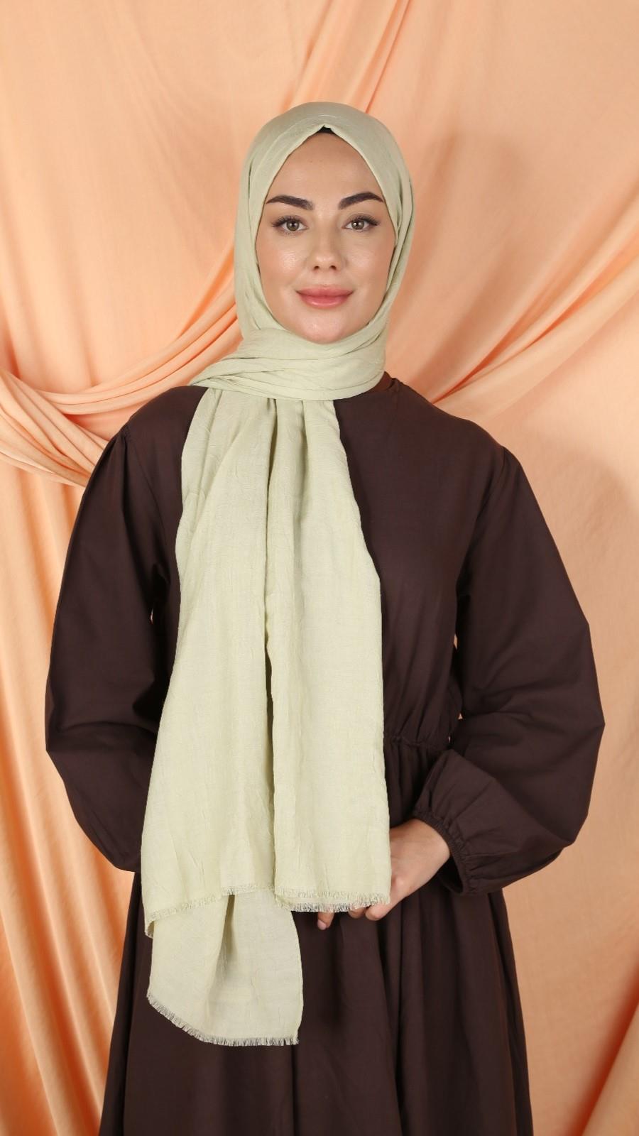 Bambu Kraş Şal Soft Yeşil-15