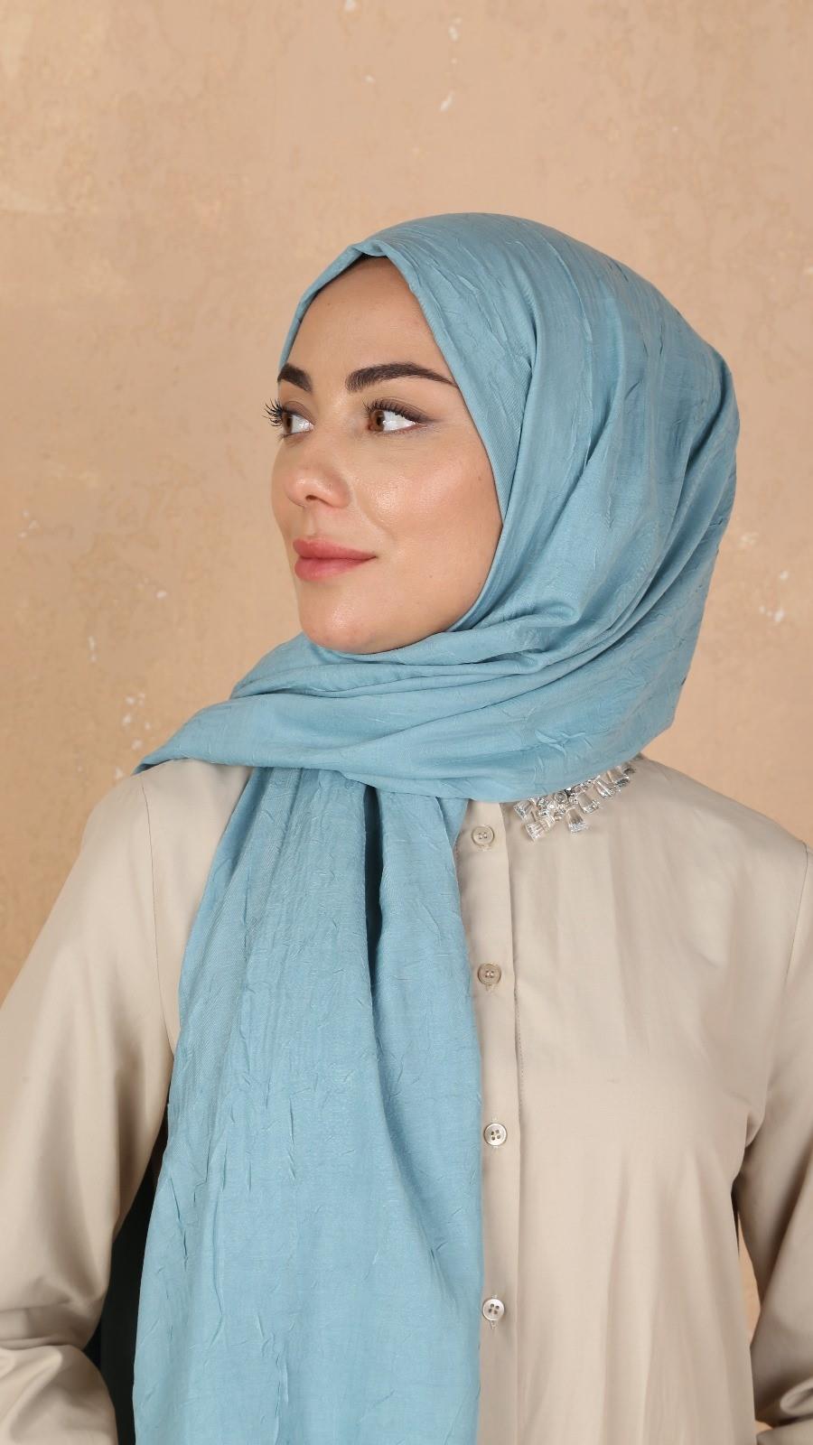 Bambu Kraş Şal Su Yeşili-18