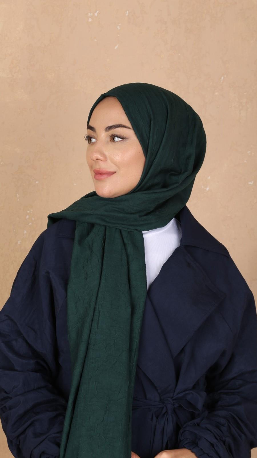 Bambu Kraş Şal Zümrüt Yeşili-9