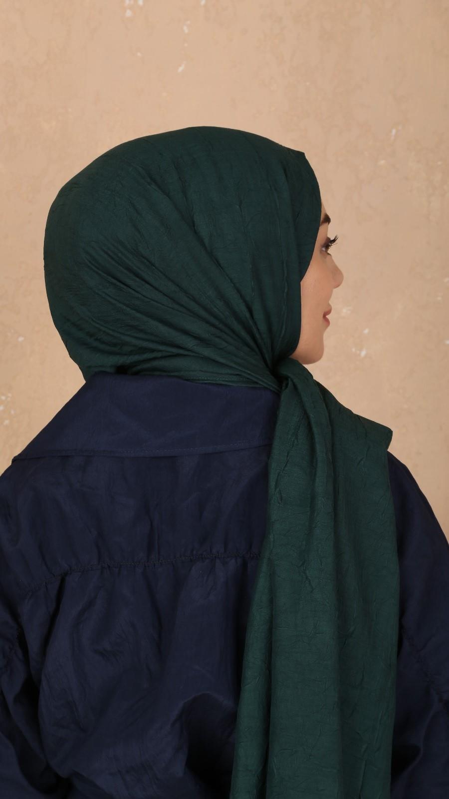 Bambu Kraş Şal Zümrüt Yeşili-9