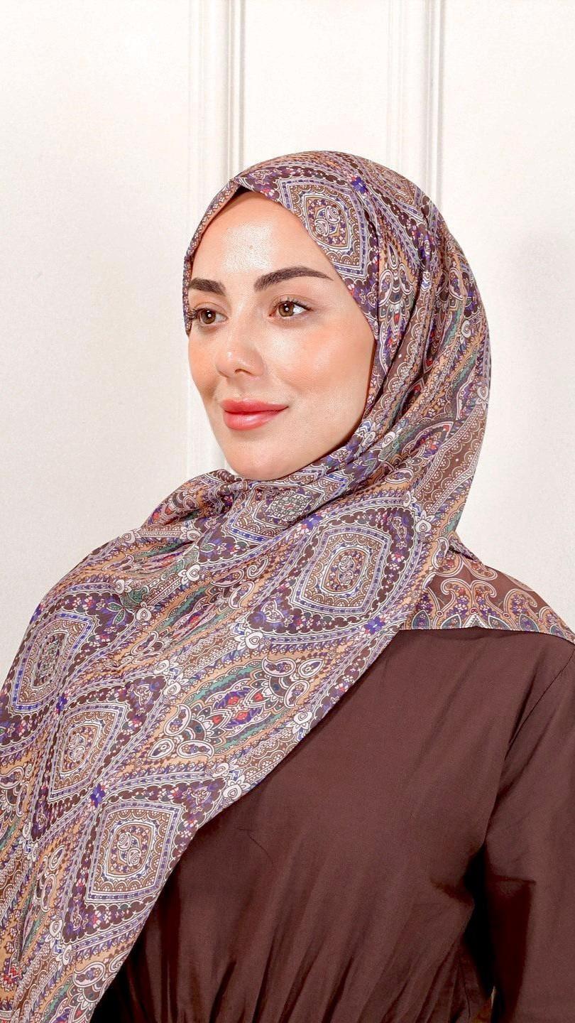 Desenli Pamuk Vual Şal