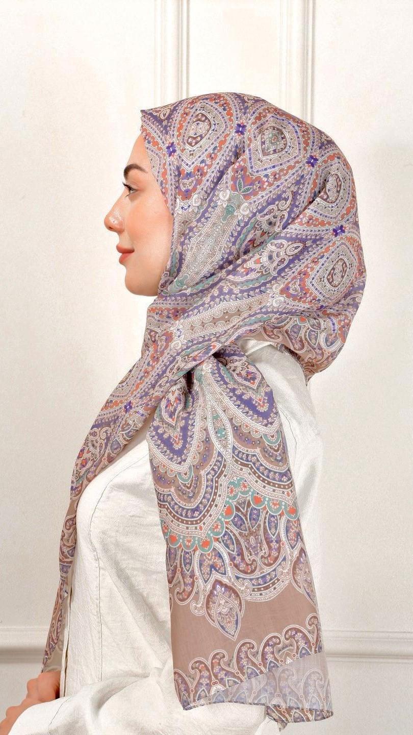 Desenli Pamuk Vual Şal